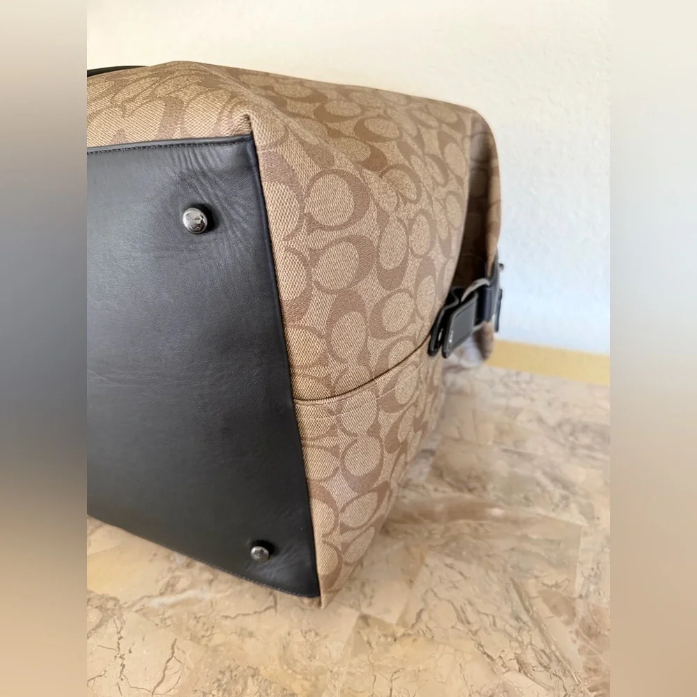 Coach Trekker Bag 52 Brown Signature Canvas Duffel luggage carry on - Picture 8 of 11